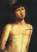 Lorenzo  Costa Saint Sebastian oil painting artist